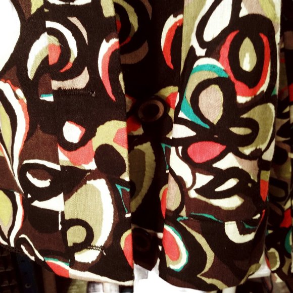 Art Print Plus Size Blouse, Size L Blouse, RQT Blouse, Plus Size Top, Jacket - Picture 8 of 10